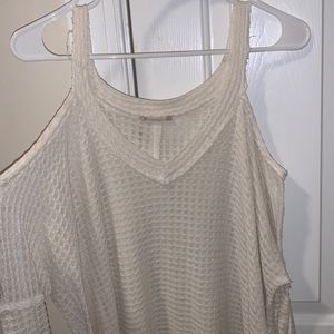 Altar’d State cold shoulder waffle knit long sleeve top